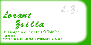 lorant zsilla business card